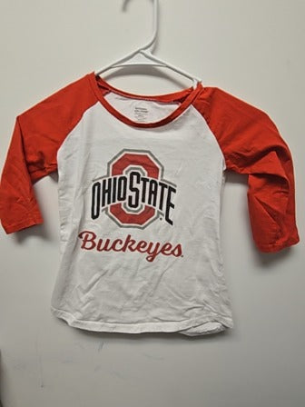 White/red National collegian Ohio state buckeyes long sleeve, 5T G