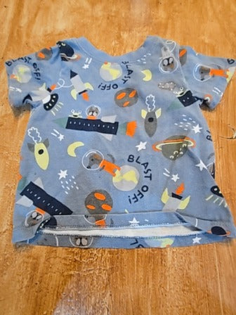 Blue Garanimals Blast off shirt, 12M B