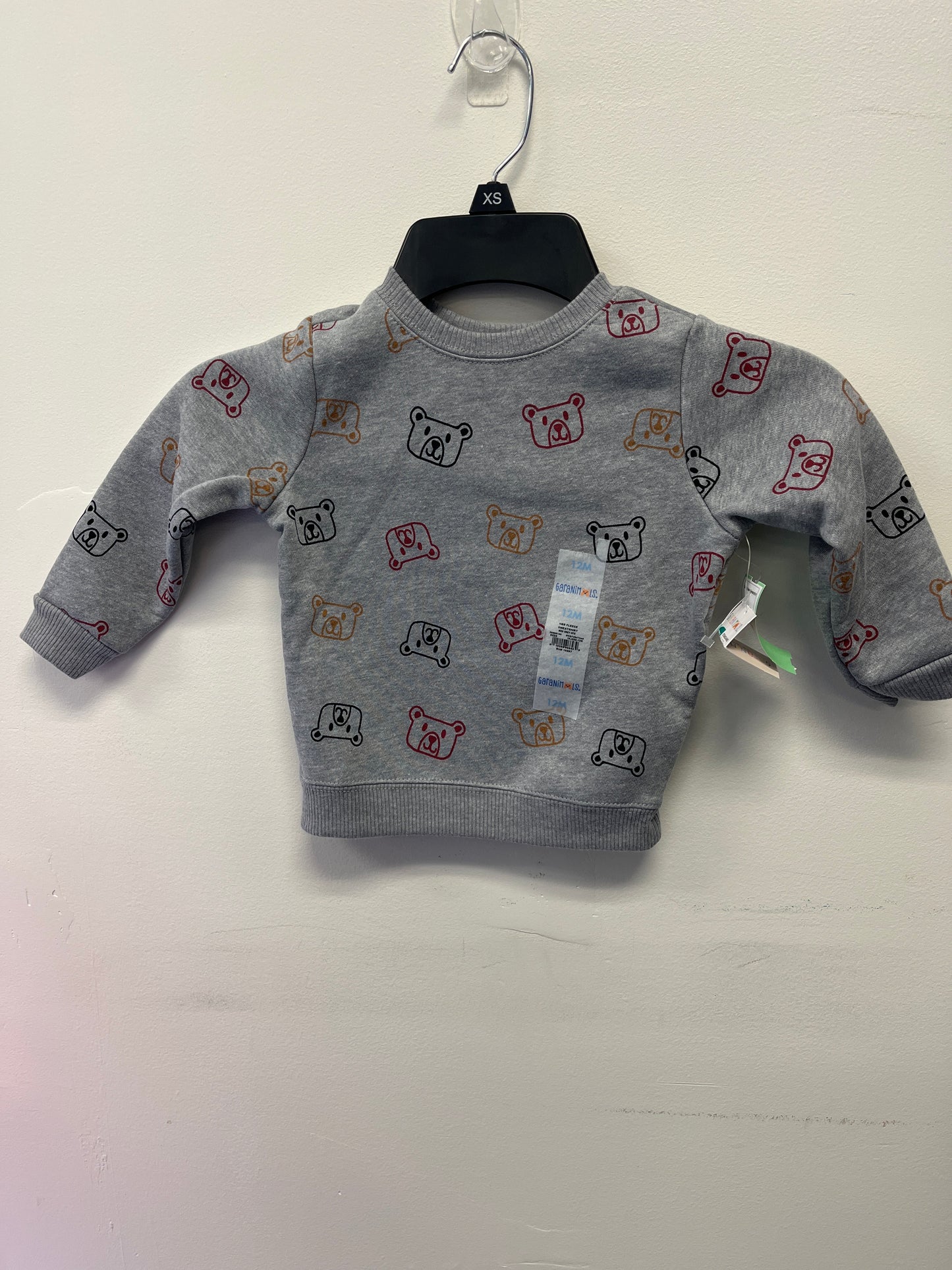 Grey Garanimals Teddy Bear Sweatshirt, 12M  B