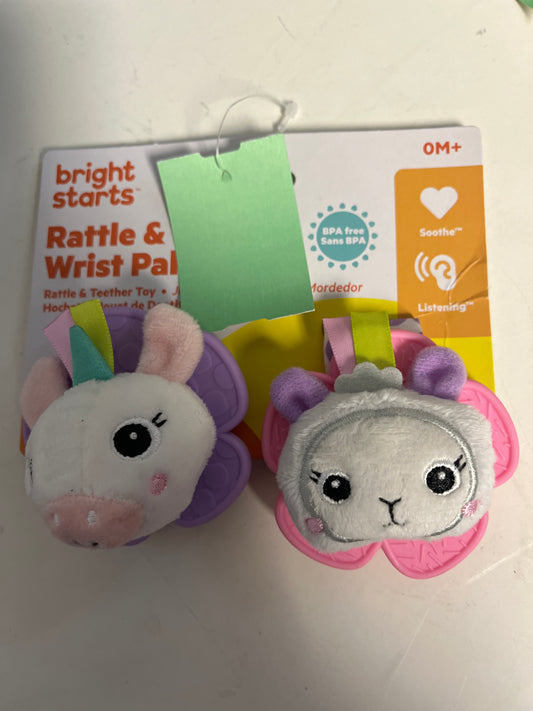 Bright Starts Rattle & Teethe Wrist Pals