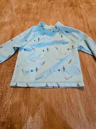 Green Janie And Jack Desert animal 2 piece swim suit, 6M B