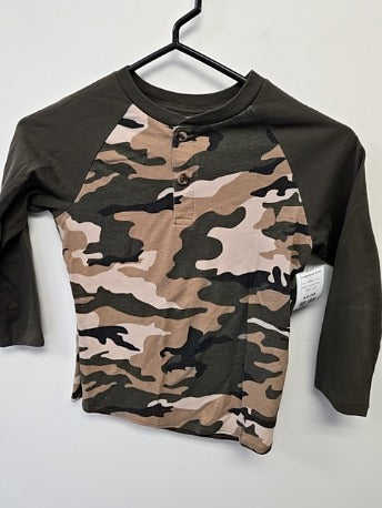 Green/Tan Camo Garanimals Longsleeve Shirt, 6 B