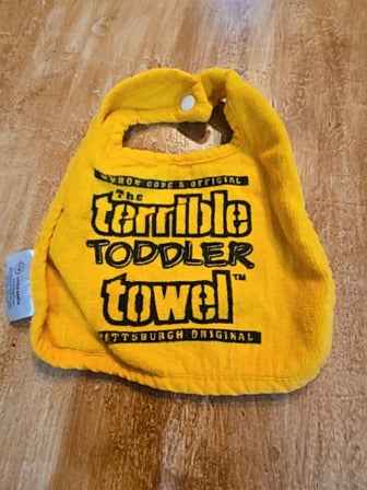 Yellow  Terrible towel bib