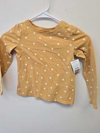 Yellow/White Polka Dot Jumping Bean Longsleeve Shirt, 5T G