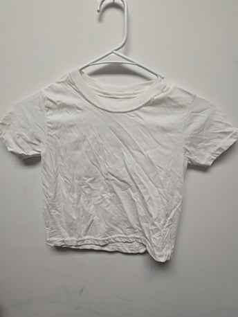 White Hanes Plain shirt, 4T B
