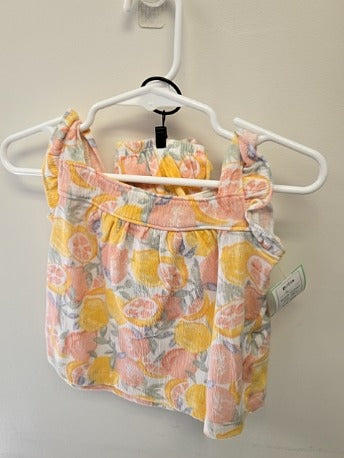 White/Pink/Yellow Fruits Carters Dress, 3M G