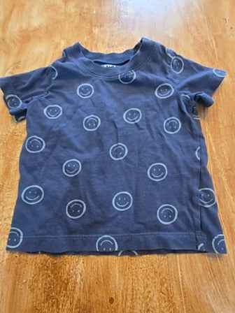 Blue Carters Smiley face shirt, 12M B