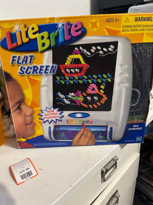 white  Lite Bright Flat Screen w/extra Pegs