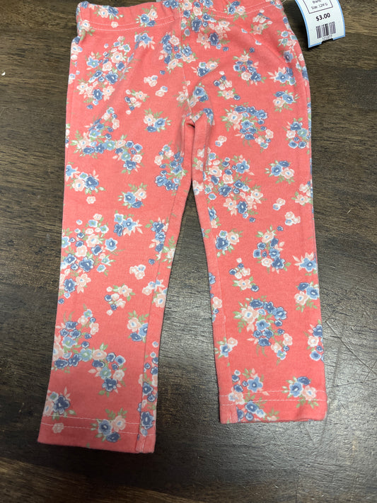Pink/Blue Flower  Leggings, 12M G