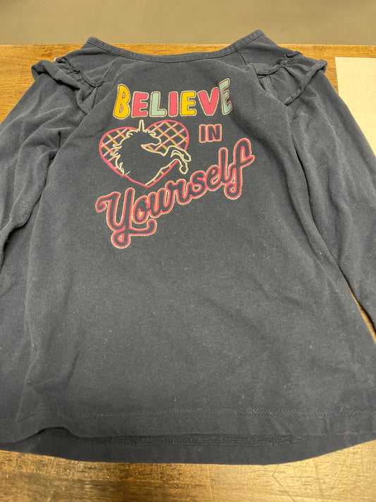 Navy Unicorn Garanimals Longsleeve Shirt, 8 G