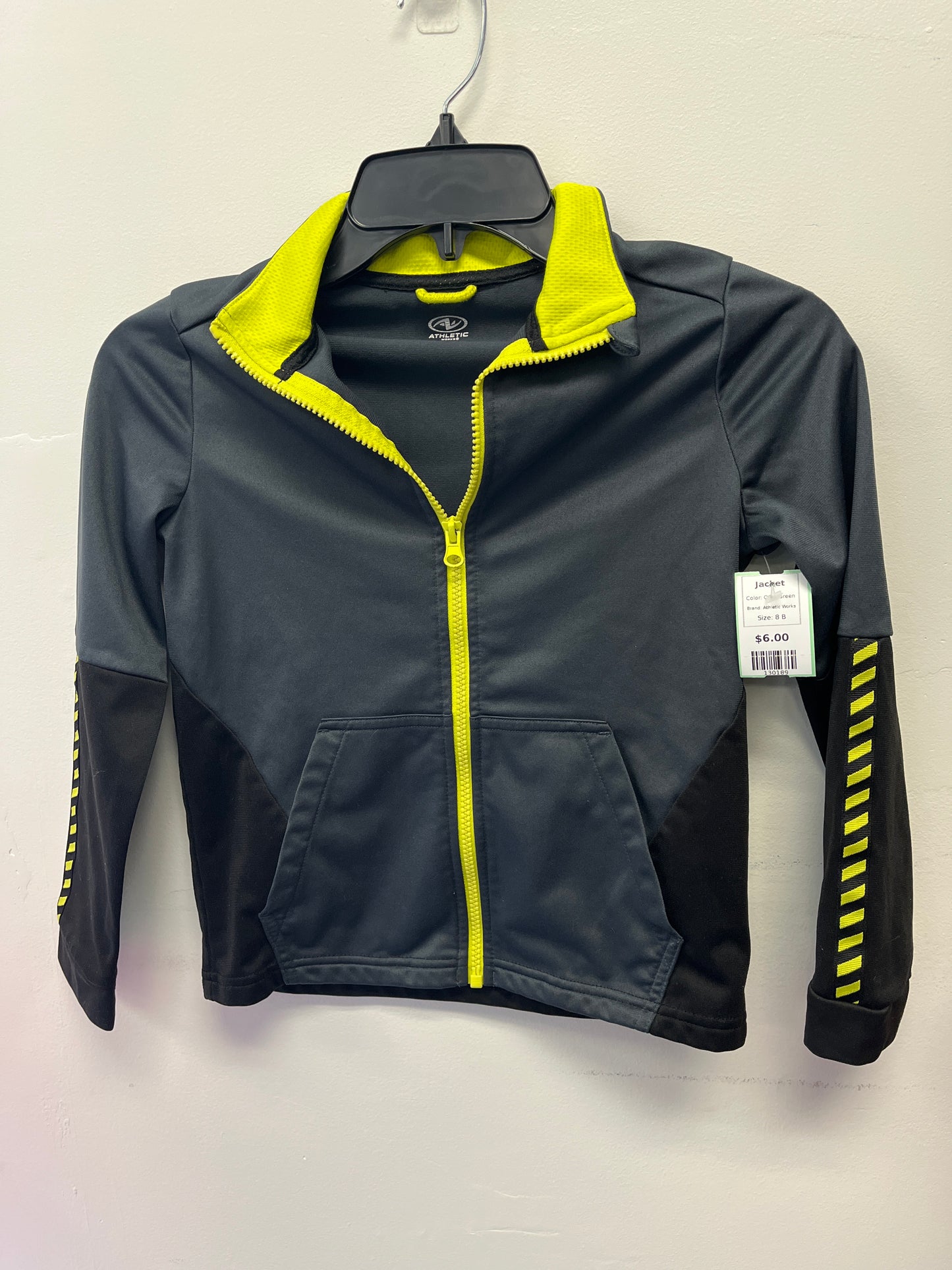 Grey/Green Athletic Works Jacket, 8 B