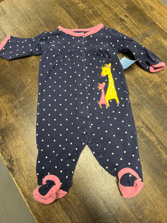 Navy/Pink Carters Sleeper, 6M G