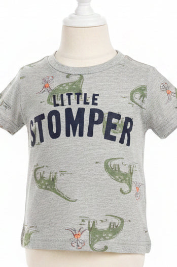 Grey w/ dinosaurs Just one you T shirt, 9M B