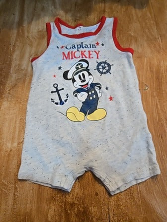 White/red Disney baby Mickey one piece, 18M B
