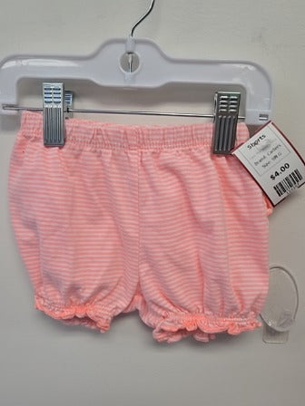 Pink/White Striped Carters Shorts, 9M G