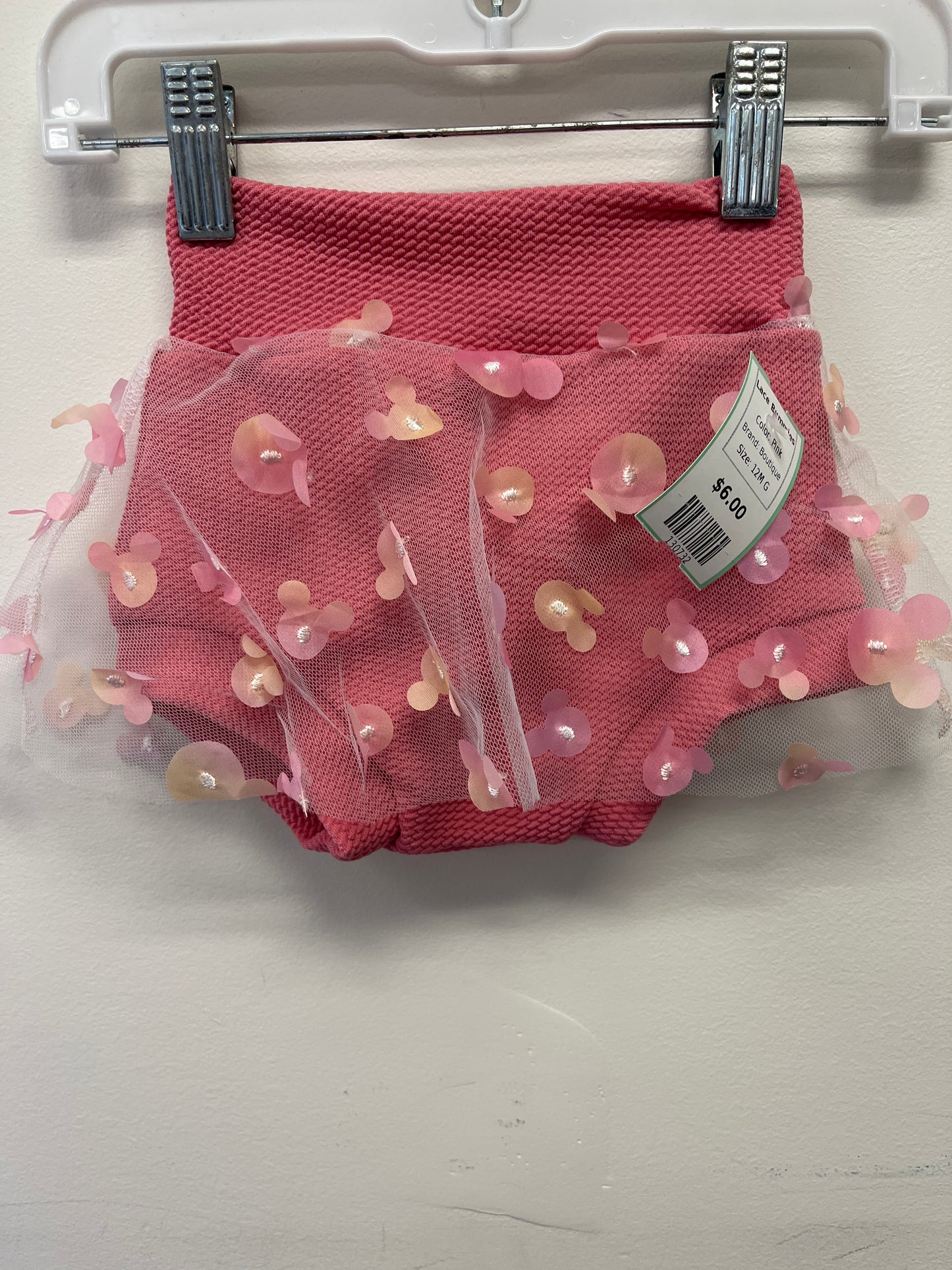 Pink Boutique Lace Bummies, 12M G