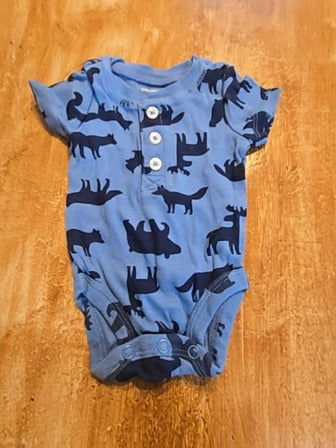 Blue Carters Animal onesie, NB B