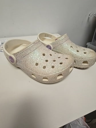 White glitter Crocs Crocs, 11