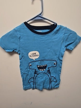 Blue Carters Shark 2 piece pjs, 5T B