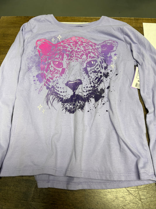 Purple Cheetah Childrens Place Longsleeve Shirt, 7 G
