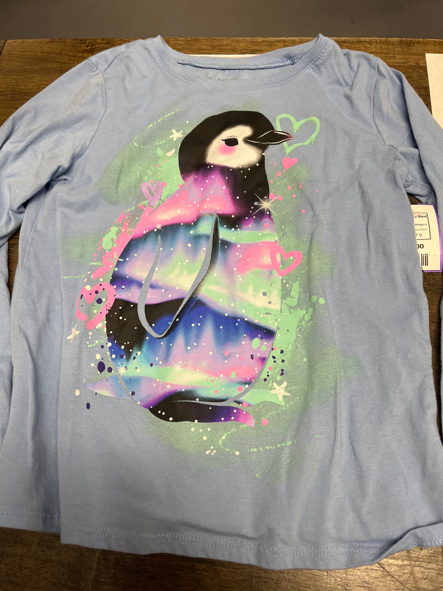 Blue Penguin Childrens Place Longsleeve Shirt, 7 G