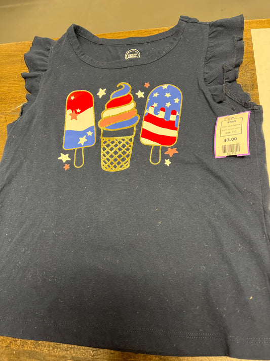 Navy Popsicle Wonder Nation Shirt, 7 G