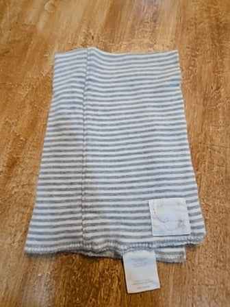 Grey/white stripe Burts bees baby Burp cloth