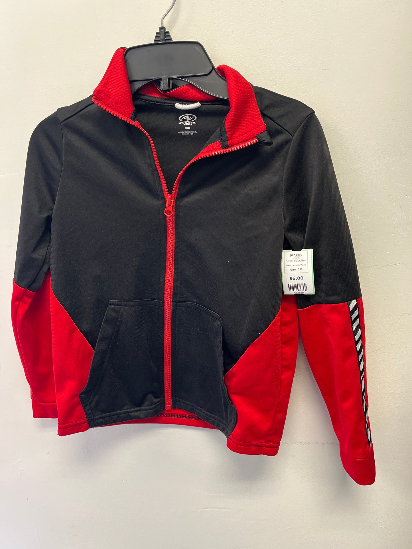 Black/Red Athletic Works Jacket, 8 B