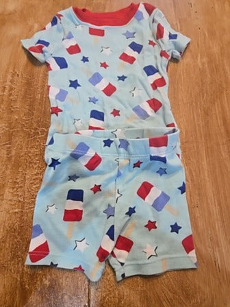 RWB Celebrate patriotic 2 piece patriotic pjs, 12M B