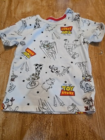 White Disney baby Toy story shirt, 12M B