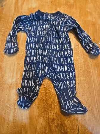 Blue Carters  Alphabet sleeper, NB B
