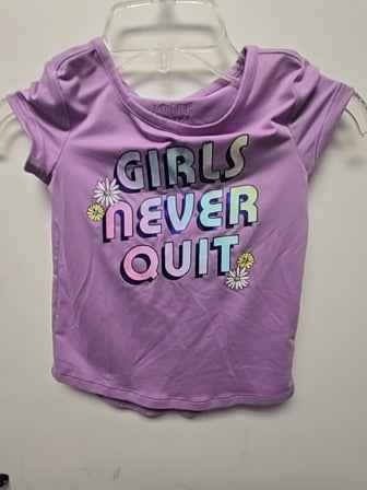 Purple/flowers Jumping beans Girls never quit 2 piece outfit, 2T G