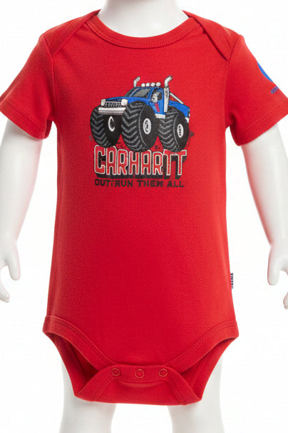 Red Carhartt Onesie, 9M B