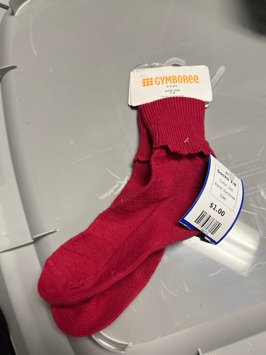 red Gymboree Socks 7/8