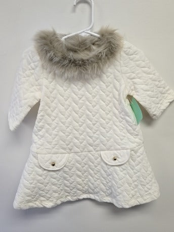 White/Fur  Janie And Jack Dress, 12M G