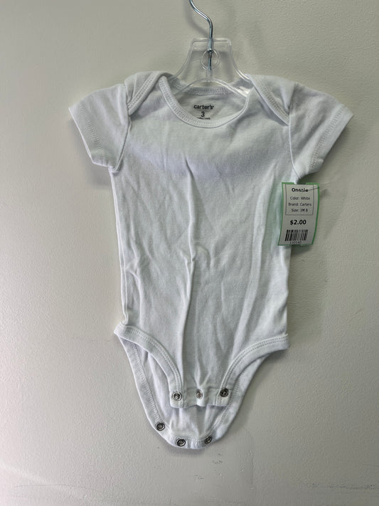 White Carters Onesie, 3M B
