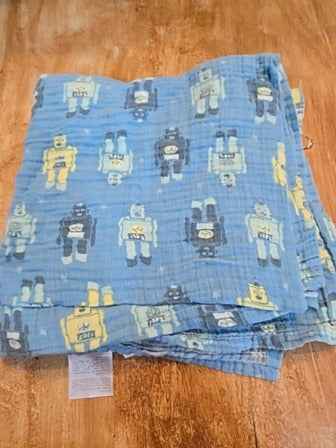 Blue Aden + Anais Robot blanket