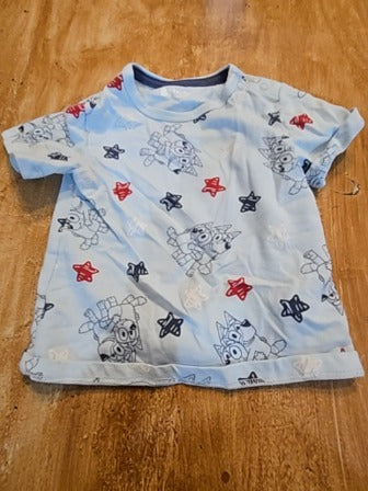 Blue Bluey Bluey shirt, 12M B