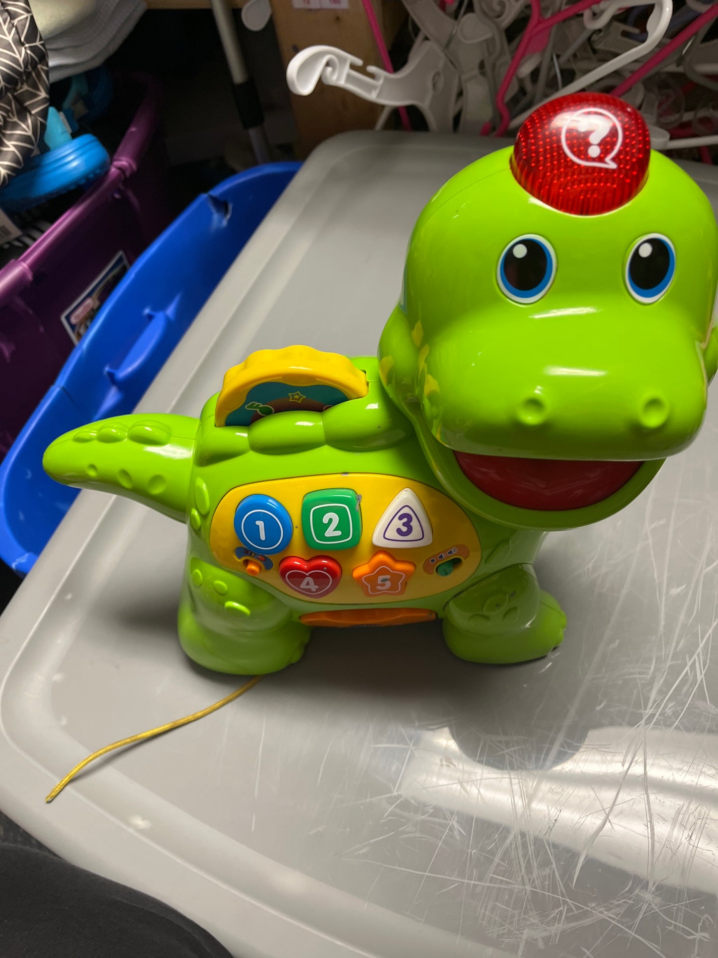 Green Vtech Counting Dinosaur