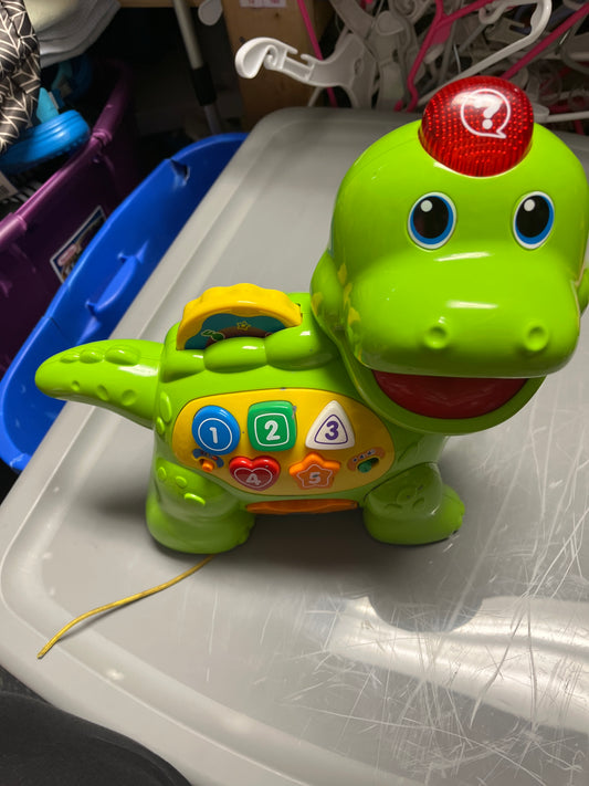 Green Vtech Counting Dinosaur