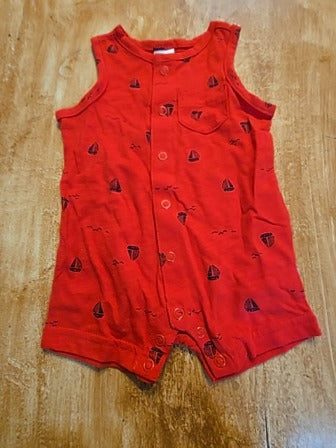 Red Just one you Sailboat 1 piece, NB B