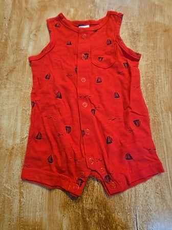 Red Just one you Sailboat 1 piece, NB B