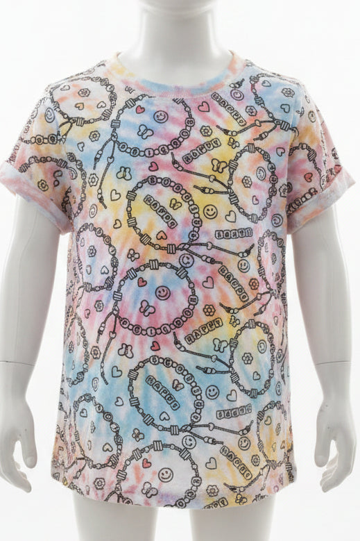 White/Colorful Bracelet Tahari Shirt, 5T G