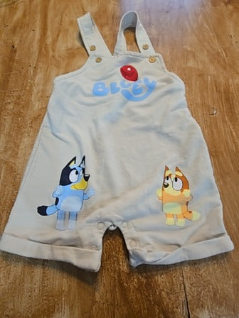 Tan Bluey Short bibs, 18M B