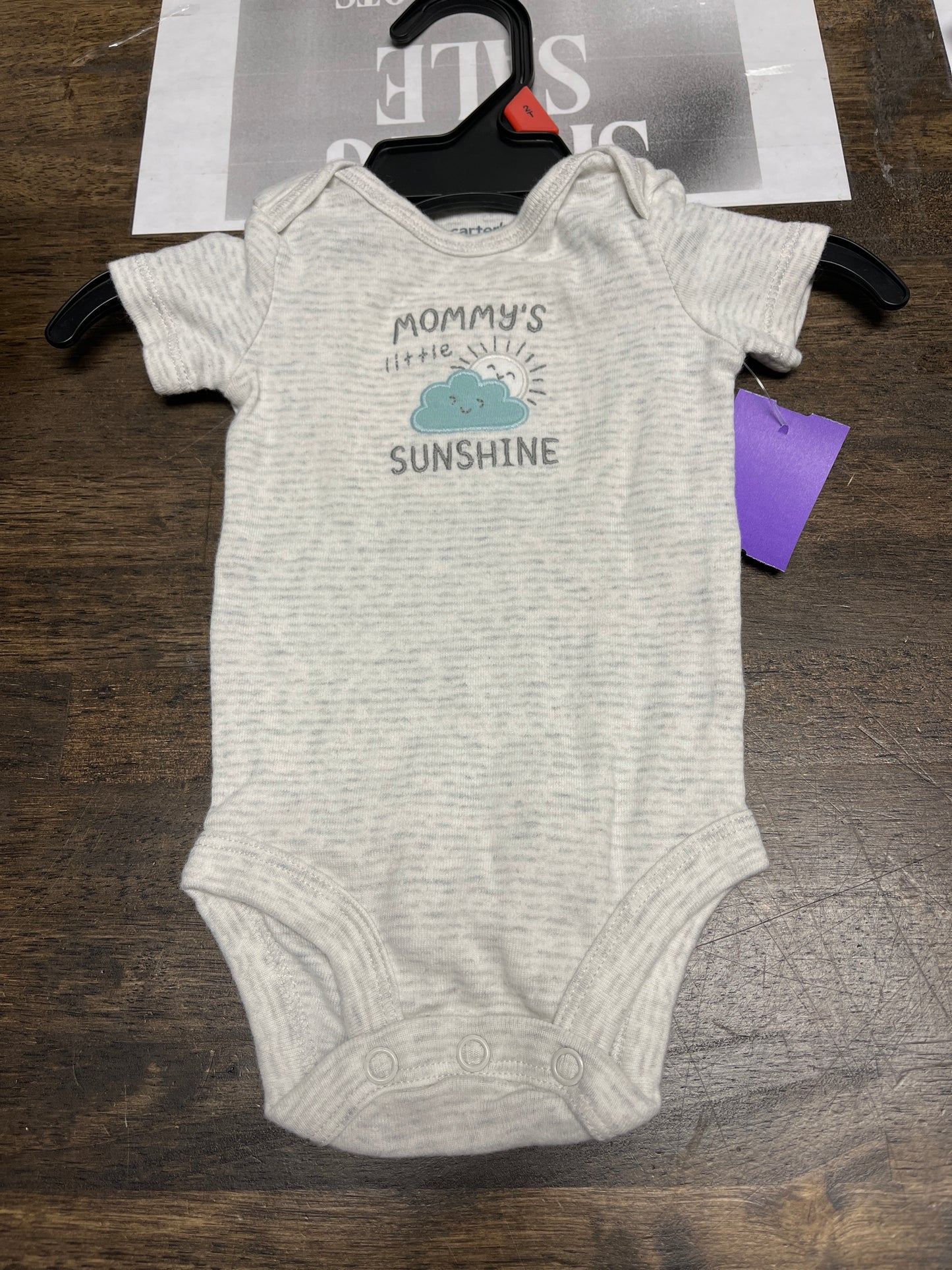 Grey Mommy's Little Sunshine Carters Onesie, 3M B