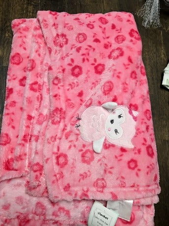 Pink Owl  Blanket