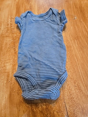 Blue stripe Carters Onesie, NB B