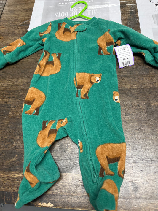 Green/Brown Bear Carters Sleeper, 3M B