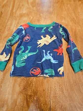 Blue/green Jurassic World 2 piece long sleeve dinosaur pjs, 18M B
