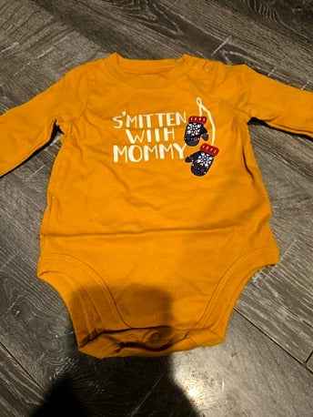 Orange Garanimals LS Onesie, 3M B